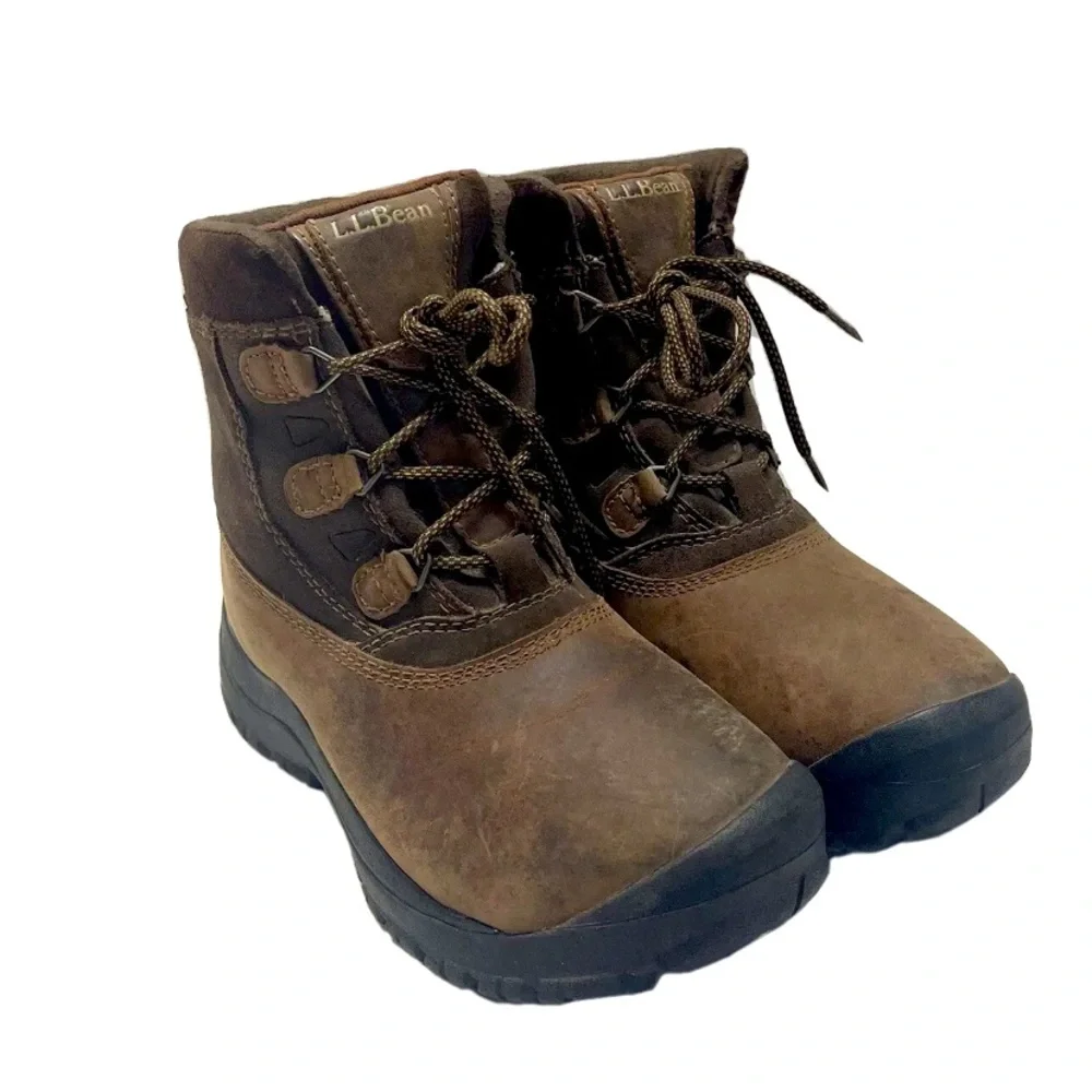 L.L Bean Tek 2.5 Suede Leather Boots Primaloft Lace Up Brown Sz 7